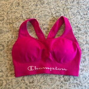 Champion Pink Sports Bra Racerback Medium Impact